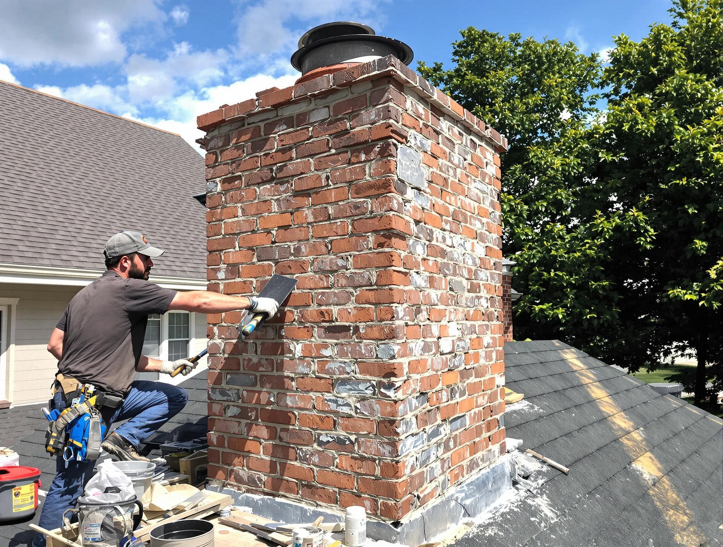 Completed chimney rebuild by Stansbury Park Chimney Sweep in Stansbury Park, UT