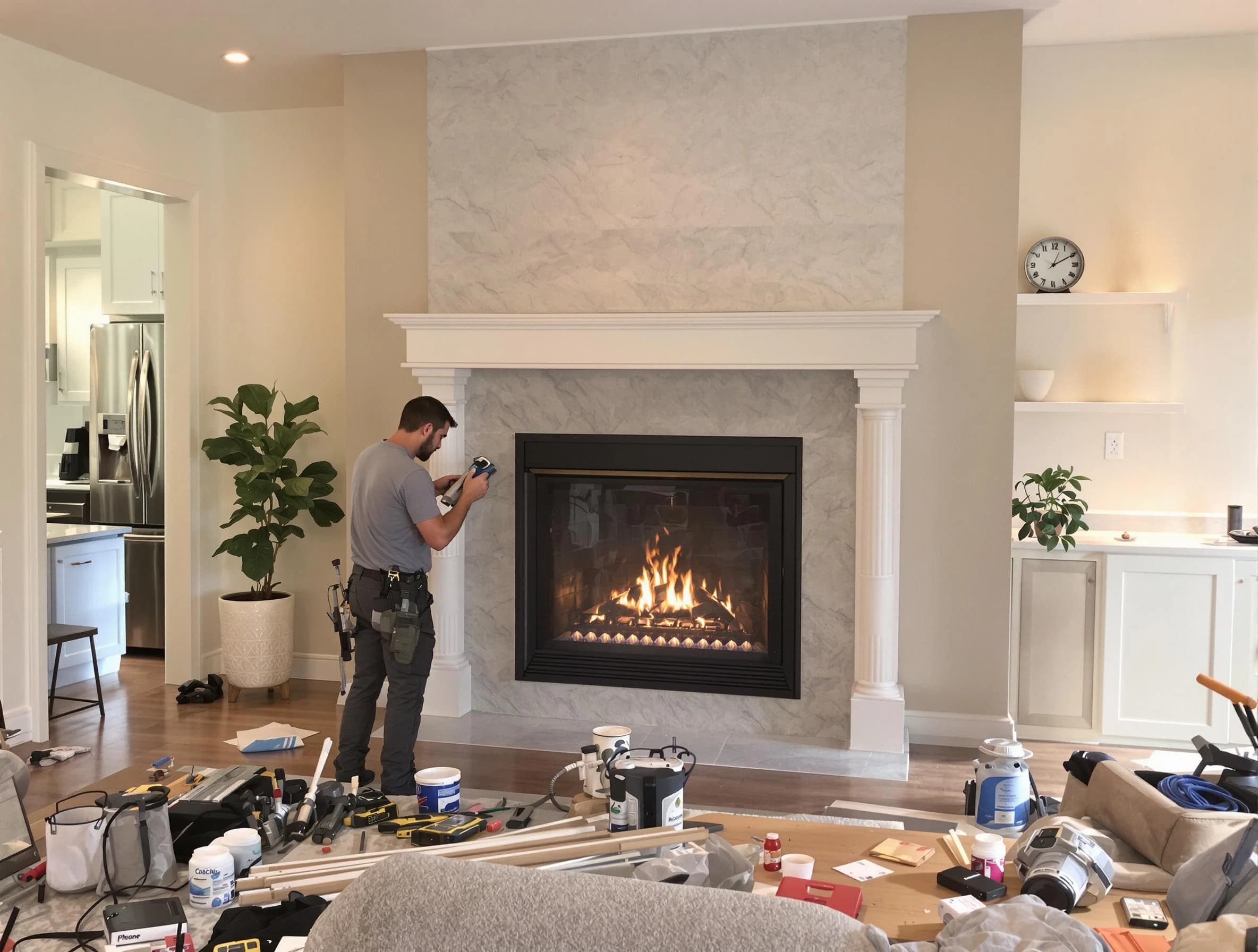 Newly installed fireplace by Stansbury Park Chimney Sweep in Stansbury Park, UT