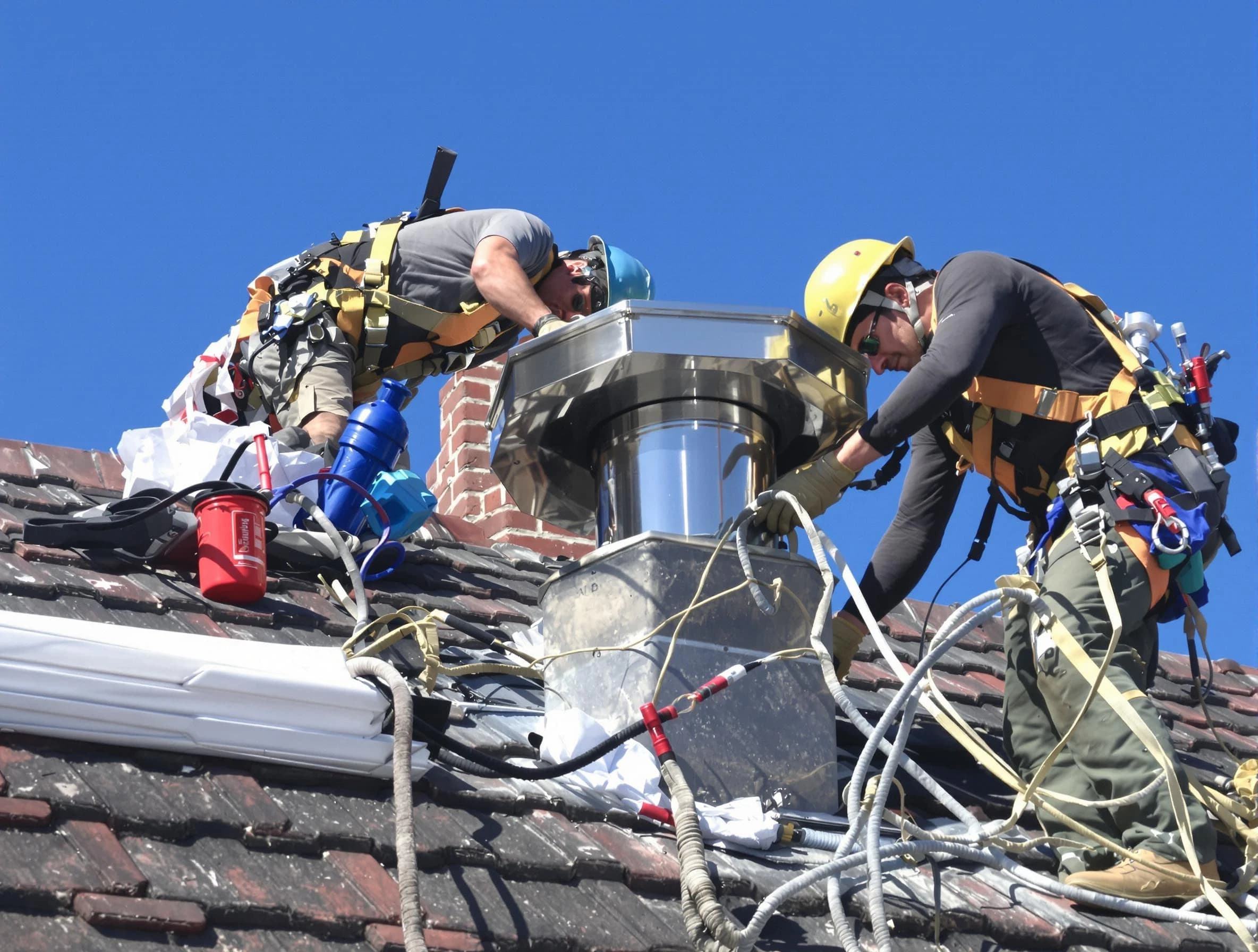 Protective chimney cap installed by Stansbury Park Chimney Sweep in Stansbury Park, UT