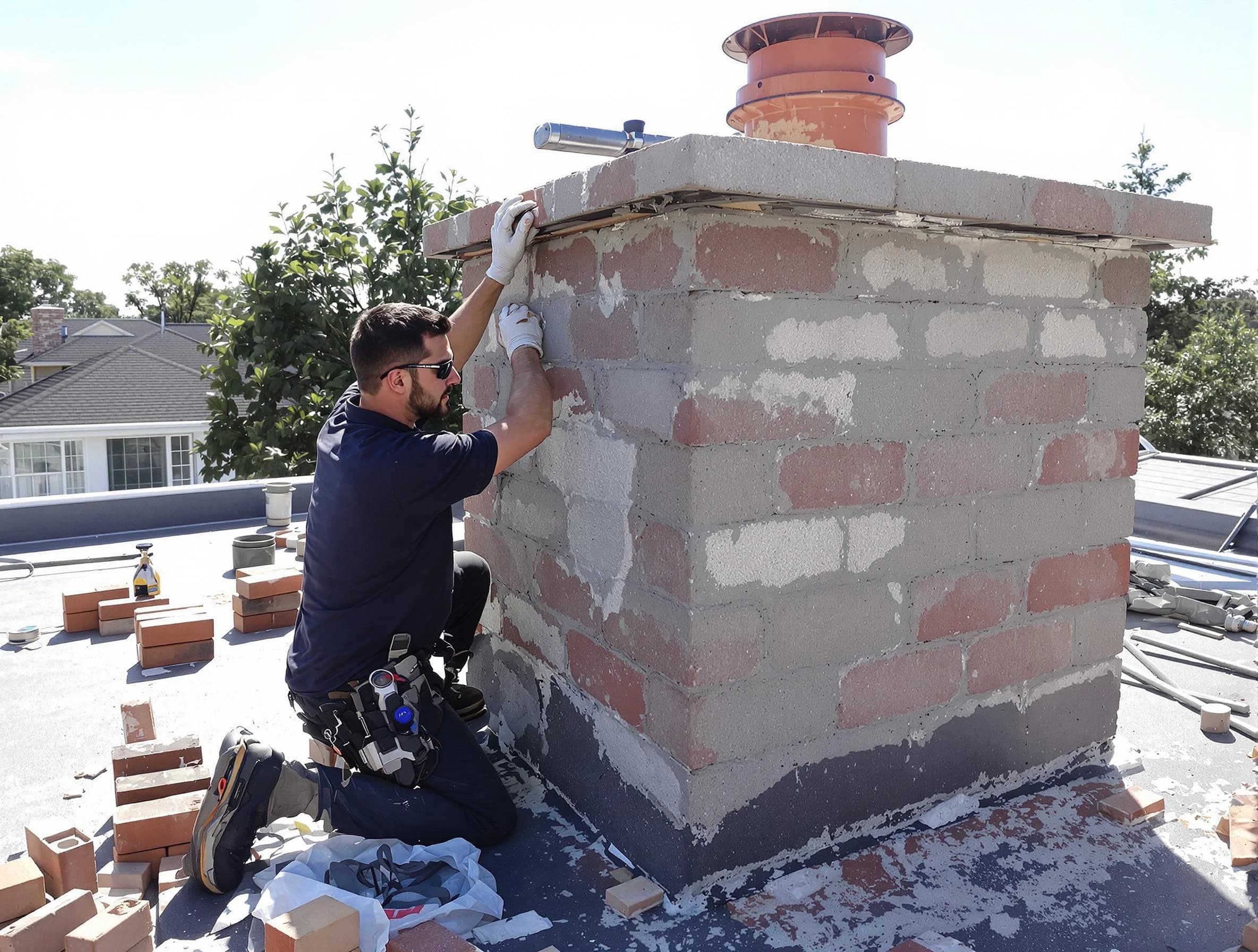 Advanced chimney repair process by Stansbury Park Chimney Sweep in Stansbury Park, UT