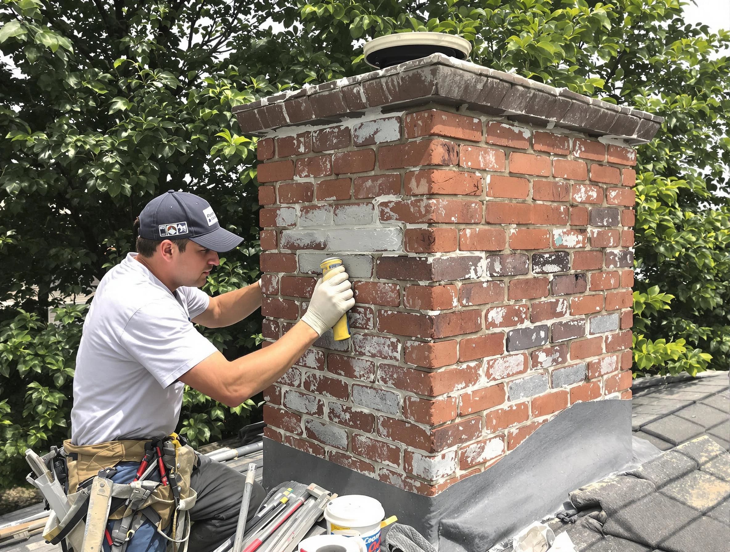 Stansbury Park Chimney Sweep restoring an aging chimney in Stansbury Park, UT