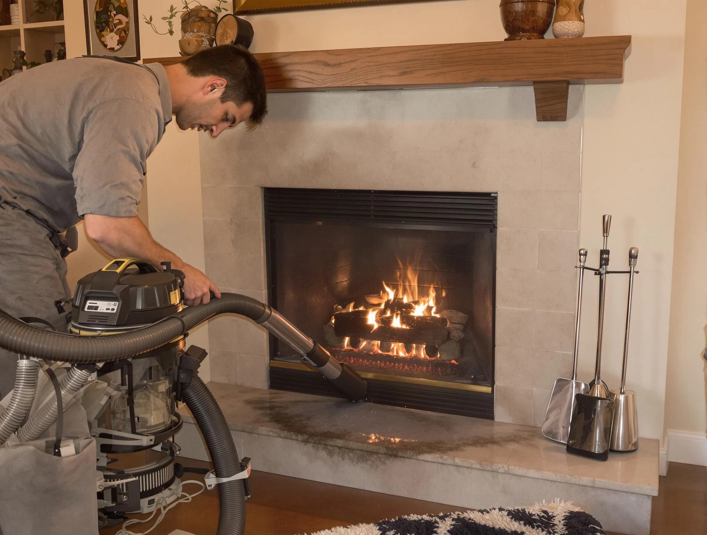Routine fireplace upkeep by Stansbury Park Chimney Sweep in Stansbury Park, UT