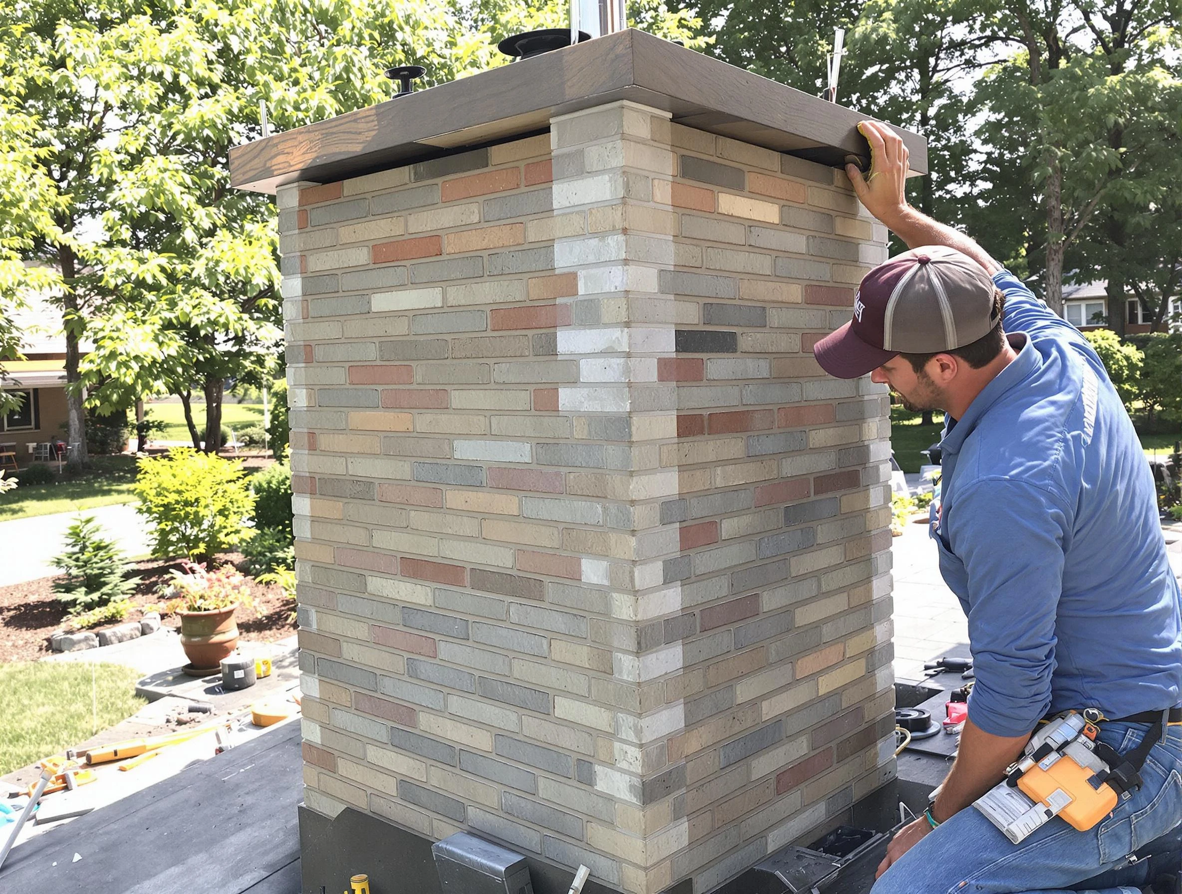Stansbury Park Chimney Sweep completing a modern chimney remodel in Stansbury Park, UT