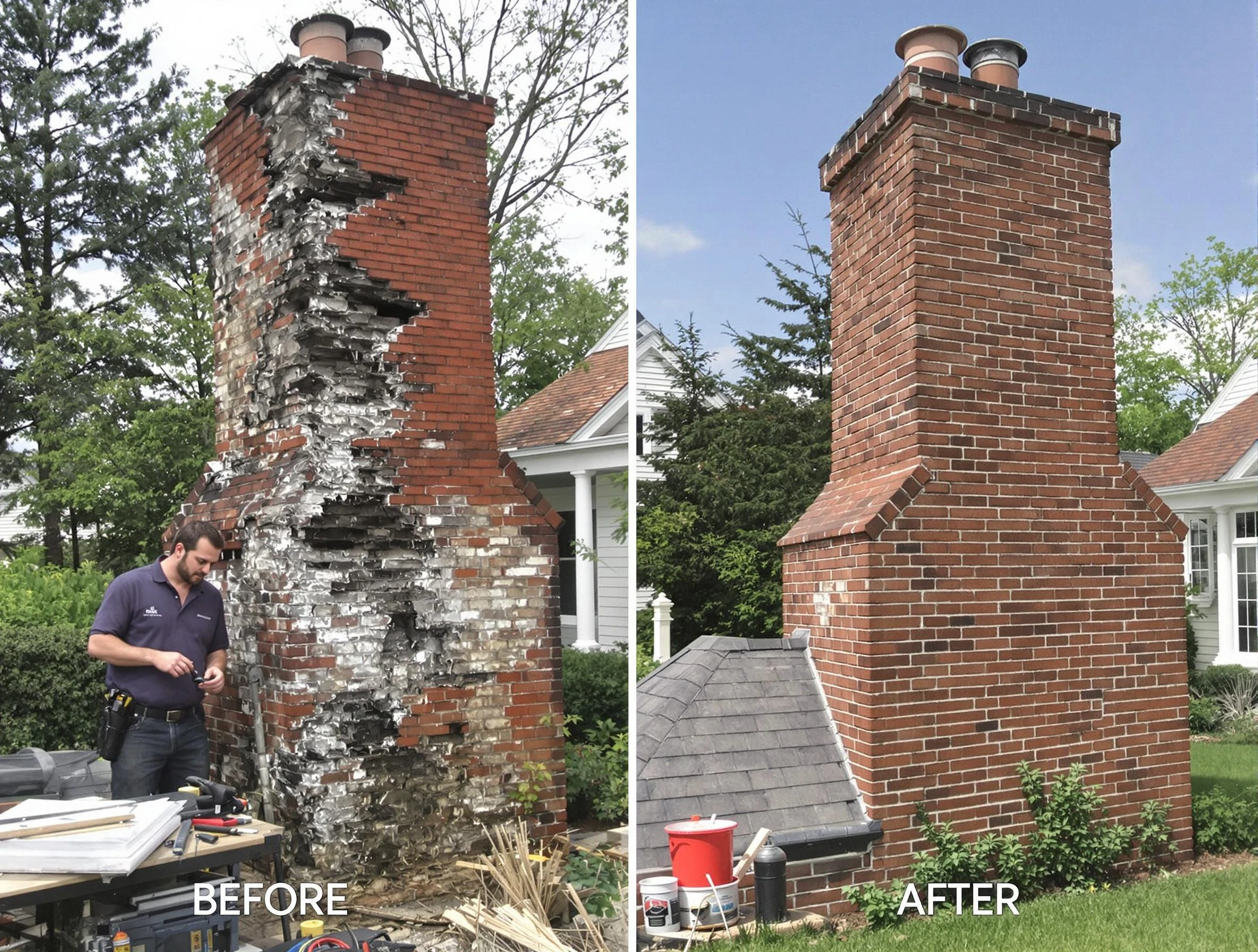Stansbury Park Chimney Sweep performing a full chimney restoration in Stansbury Park, UT