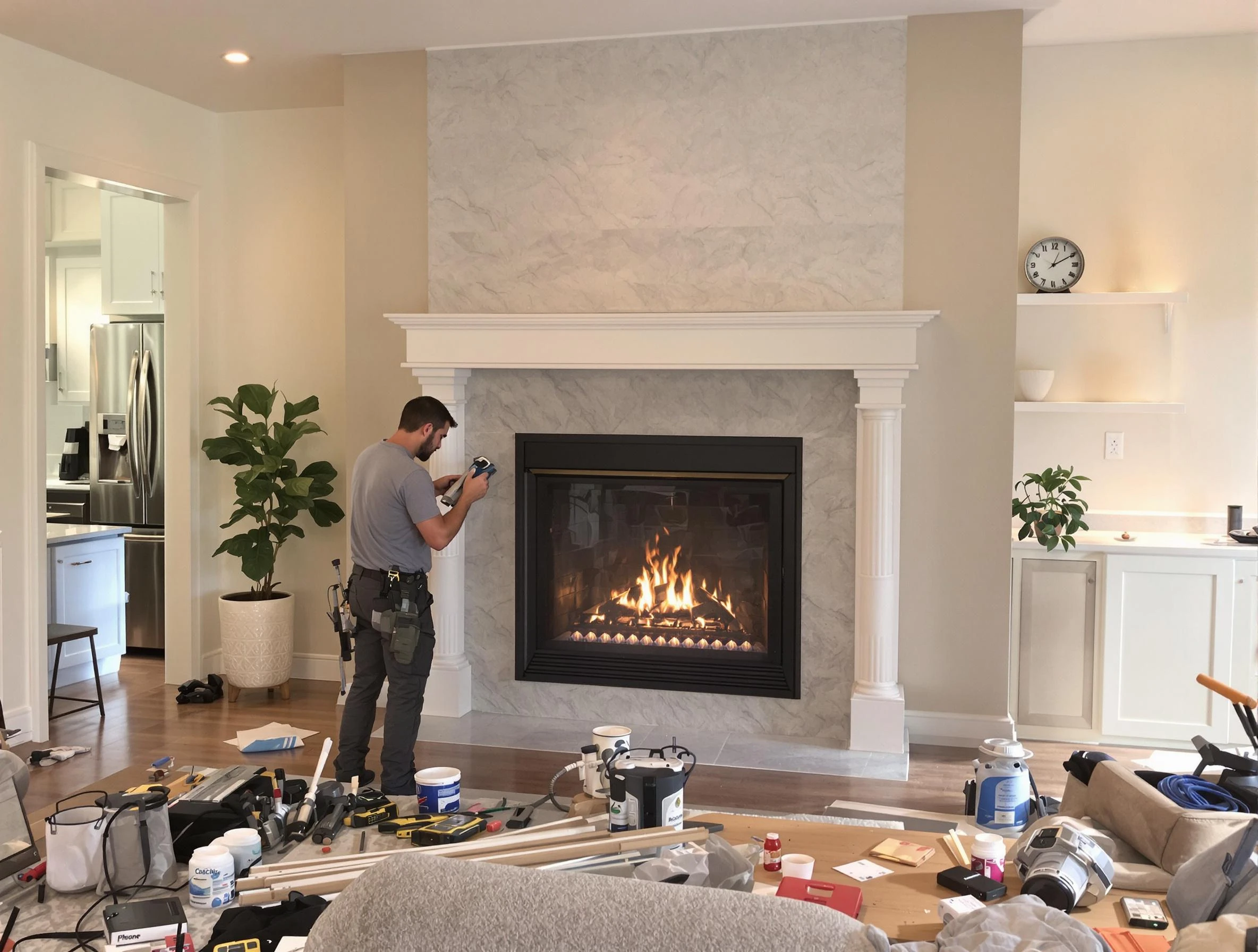 Newly installed fireplace by Stansbury Park Chimney Sweep in Stansbury Park, UT